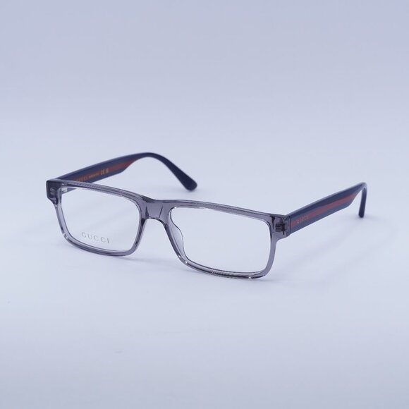 🕶️ New Gucci GG0752O 003 Eyeglasses - Transparent Grey/Blue Frame